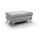 Puf de cuero SALERNO II 66x100 cm gris