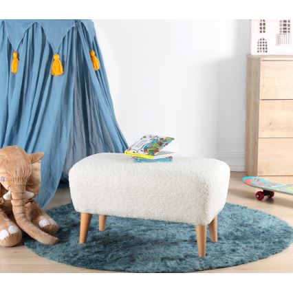 Puf PIXI 32x61 cm blanco