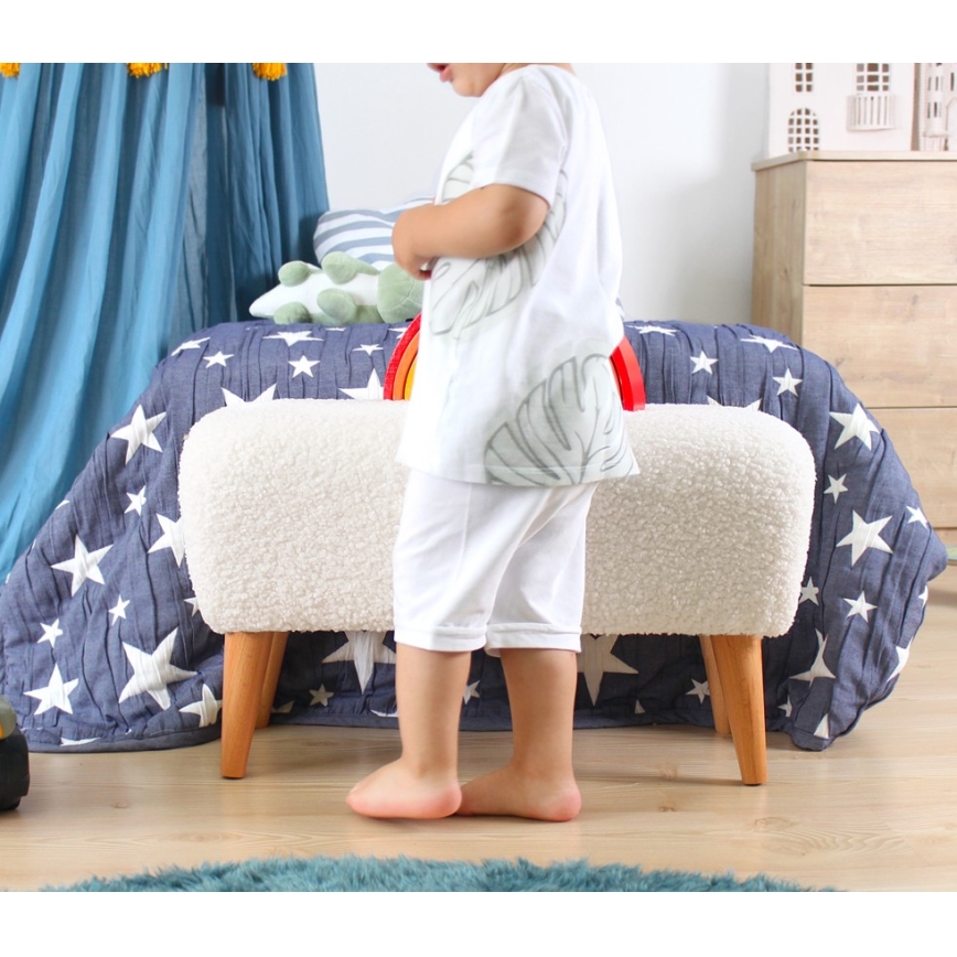 Puf PIXI 32x61 cm blanco