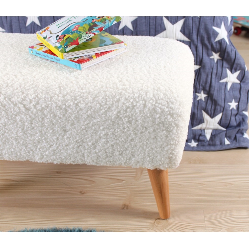 Puf PIXI 32x61 cm blanco