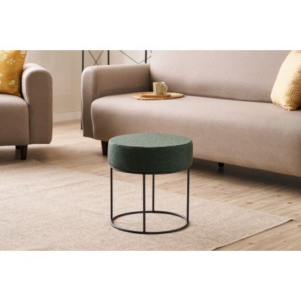 Puf RELO, diámetro 40 cm, verde