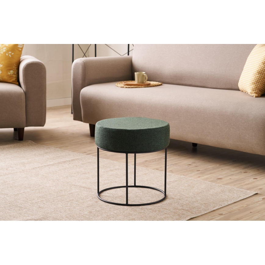 Puf RELO, diámetro 40 cm, verde