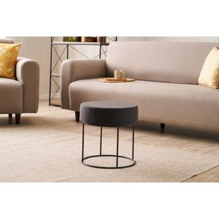 Puf RELO Ø 40 cm marrón oscuro