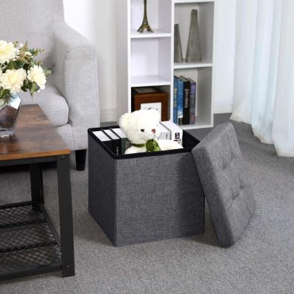 Puf SULTAN 38 x 38 cm gris