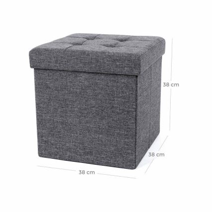 Puf SULTAN 38 x 38 cm gris