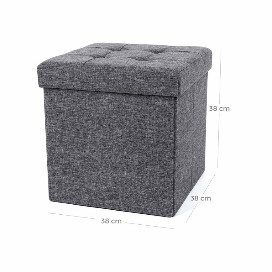 Puf SULTAN 38 x 38 cm gris