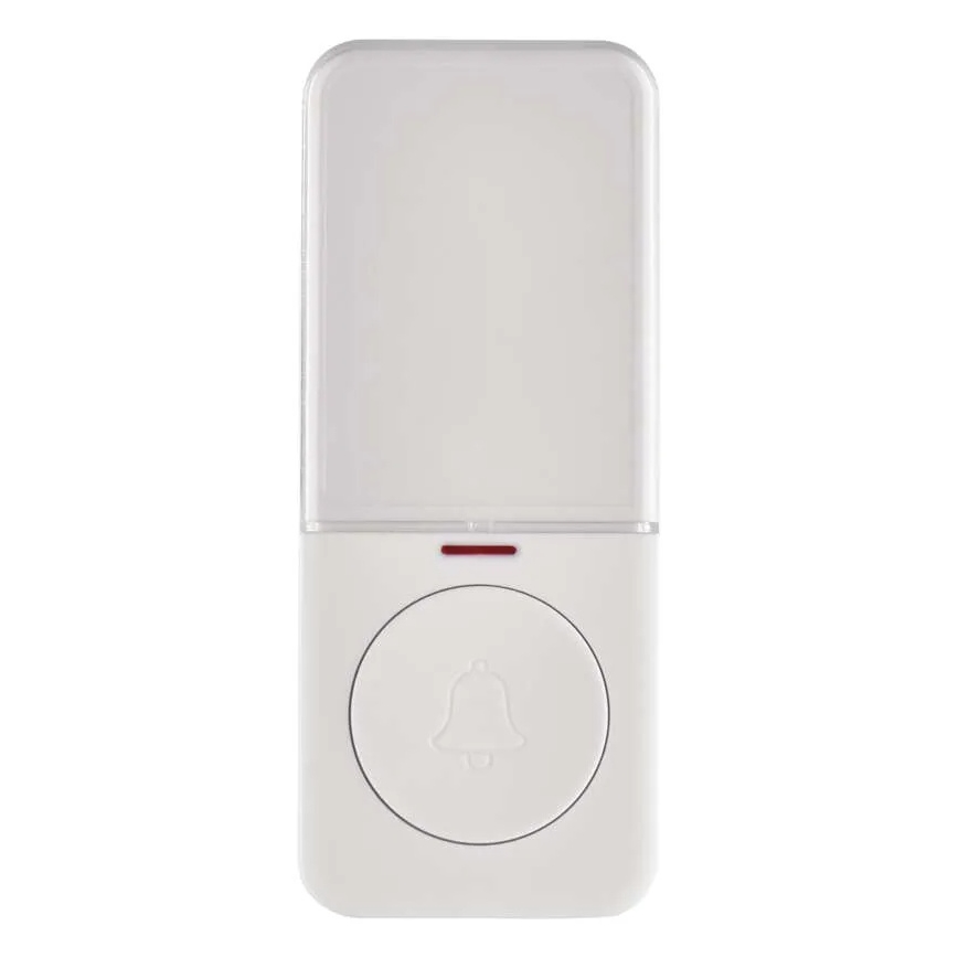 Pulsador inalámbrico para timbre 1xCR2032, blanco