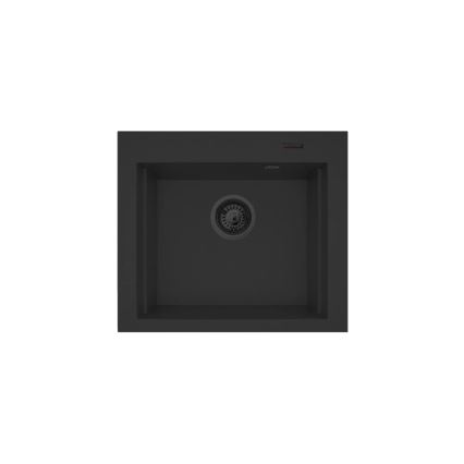 Pyramis 070169001_2 - Fregadero de cocina con tabla de cortar SIROS 57x51,5 cm + grifo de fregadero granito/negro