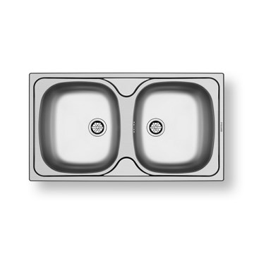 Pyramis 100125101 - Fregadero de cocina E78 78x43,5 cm satén