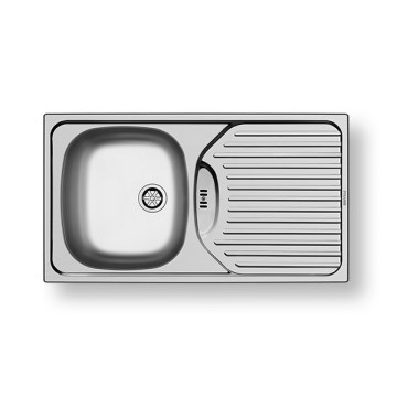 Pyramis 100139001 - Fregadero de cocina ET78 78x43,5 cm satén