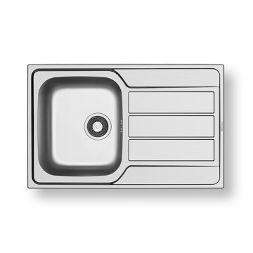 Pyramis 100178701 - Fregadero de cocina ATHENA 79x50 cm satén