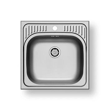 Pyramis 105061001 - Fregadero de cocina ET34 48x48 cm satén