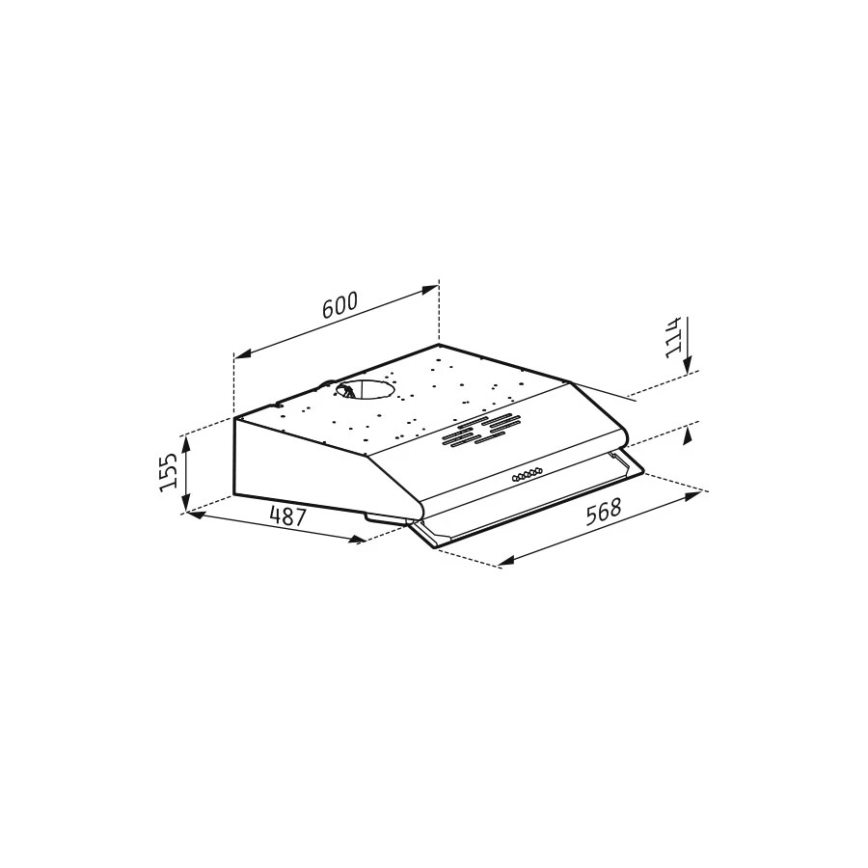 Pyramis 65029502 - Campana extractora de cocina de doble motor STANDARD 60 cm acero inoxidable