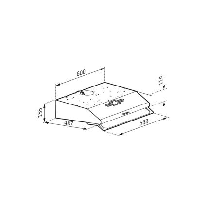 Pyramis 65029502 - Campana extractora STANDARD de 60 cm con doble motor, acero inoxidable