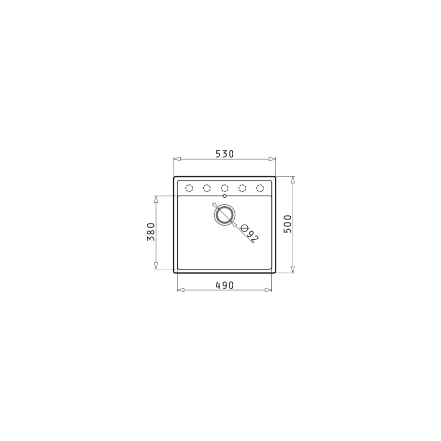 Pyramis 70007801 - Fregadero de cocina CAMEA 50x53 cm granito/beige