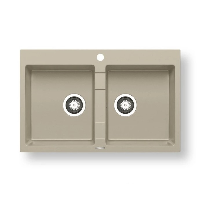 Pyramis 70053101 - Fregadero de cocina SPARTA 78x50 cm granito/beige