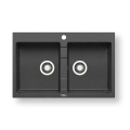 Pyramis 70053201 - Fregadero de cocina SPARTA 78x50 cm granito/negro