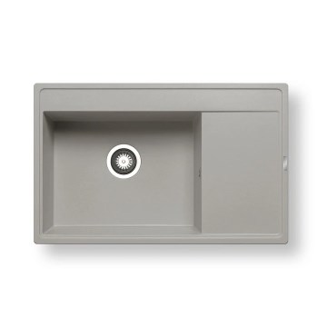 Pyramis 70058701 - Fregadero de cocina CAMEA 79x50 cm granito/gris