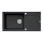 Pyramis 70089601 - Fregadero de cocina MIDO 100x50 cm granito/negro