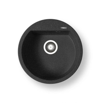 Pyramis 70106911 - Fregadero de cocina ALAZIA diá. 51 cm granito/negro