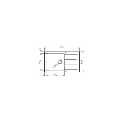 Pyramis 70107311 - Fregadero de cocina ATHLOS 86x50 cm granito/beige