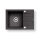Pyramis 70166501 - Fregadero de cocina NEXT 62x44 cm granito/negro mate