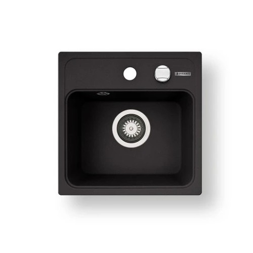 Pyramis 70168201 - Fregadero de cocina CAMEA MINI 40x40 cm granito/negro