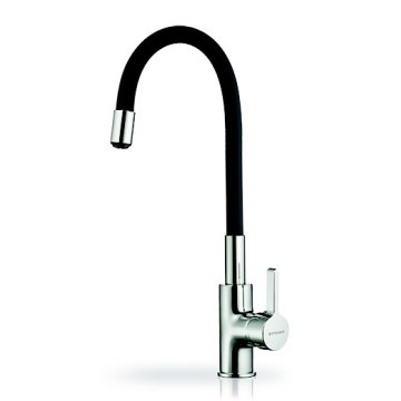 Pyramis 90919638 - Grifo de fregadero con brazo flexible FLESSI negro