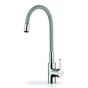 Pyramis 90938001 - Grifo de fregadero con brazo flexible FLESSI gris