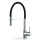 Pyramis 90939801 - Grifo de fregadero con brazo flexible SERINA cromo/negro