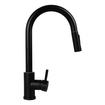 Pyramis 90941338 - Grifo de fregadero con rociador extraíble IDEA negro mate