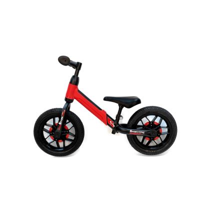 QPlay - Bicicleta de empuje con LED luces con ruedas SPARK rojo