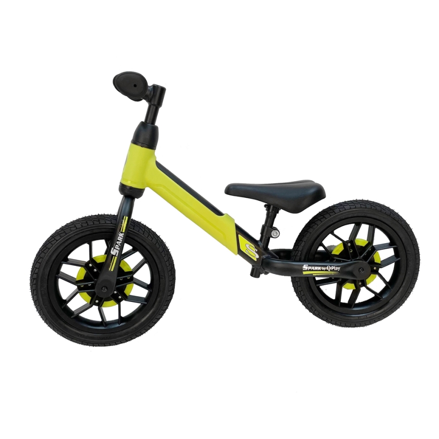 QPlay - Bicicleta de empuje con LED luces con ruedas SPARK Verde