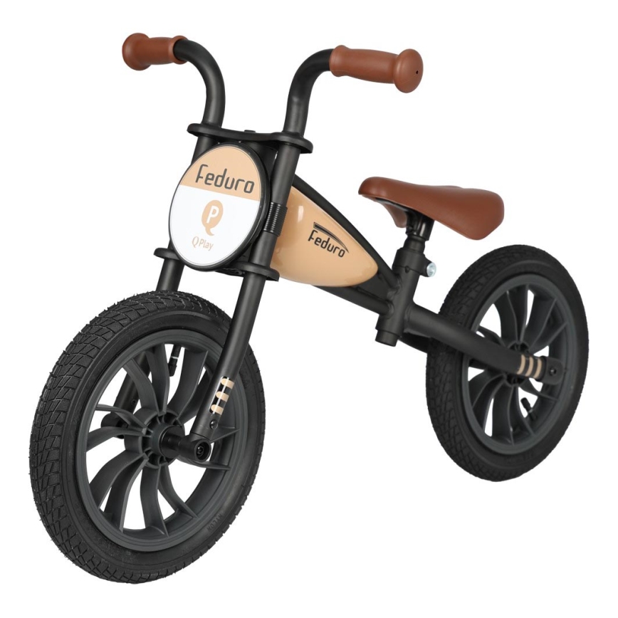 QPlay - Bicicleta de empuje FEDURO negro/beige