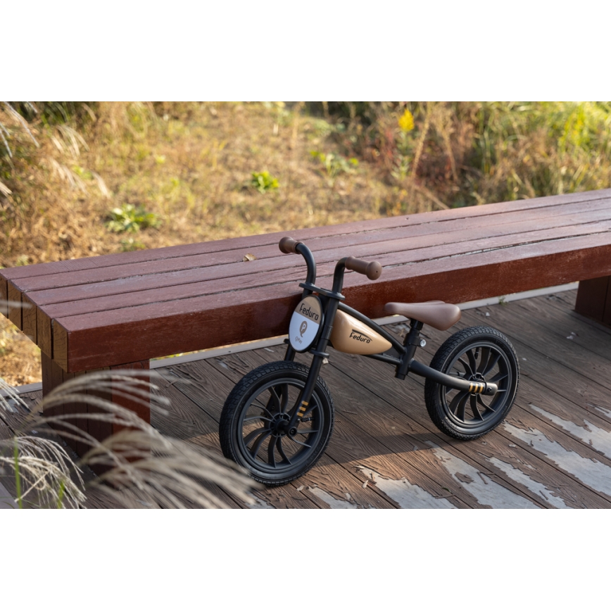 QPlay - Bicicleta de empuje FEDURO negro/beige