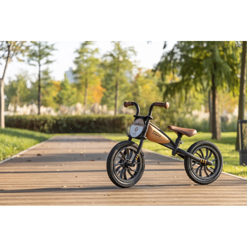 QPlay - Bicicleta de empuje FEDURO negro/beige