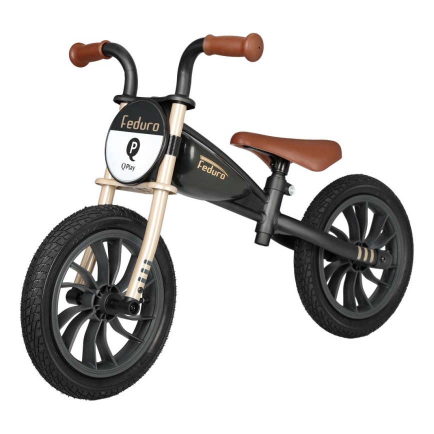 QPlay - Bicicleta de empuje FEDURO negro/dorado
