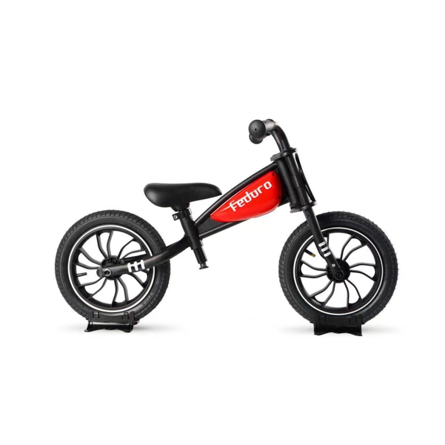 QPlay - Bicicleta de empuje FEDURO negro/rojo