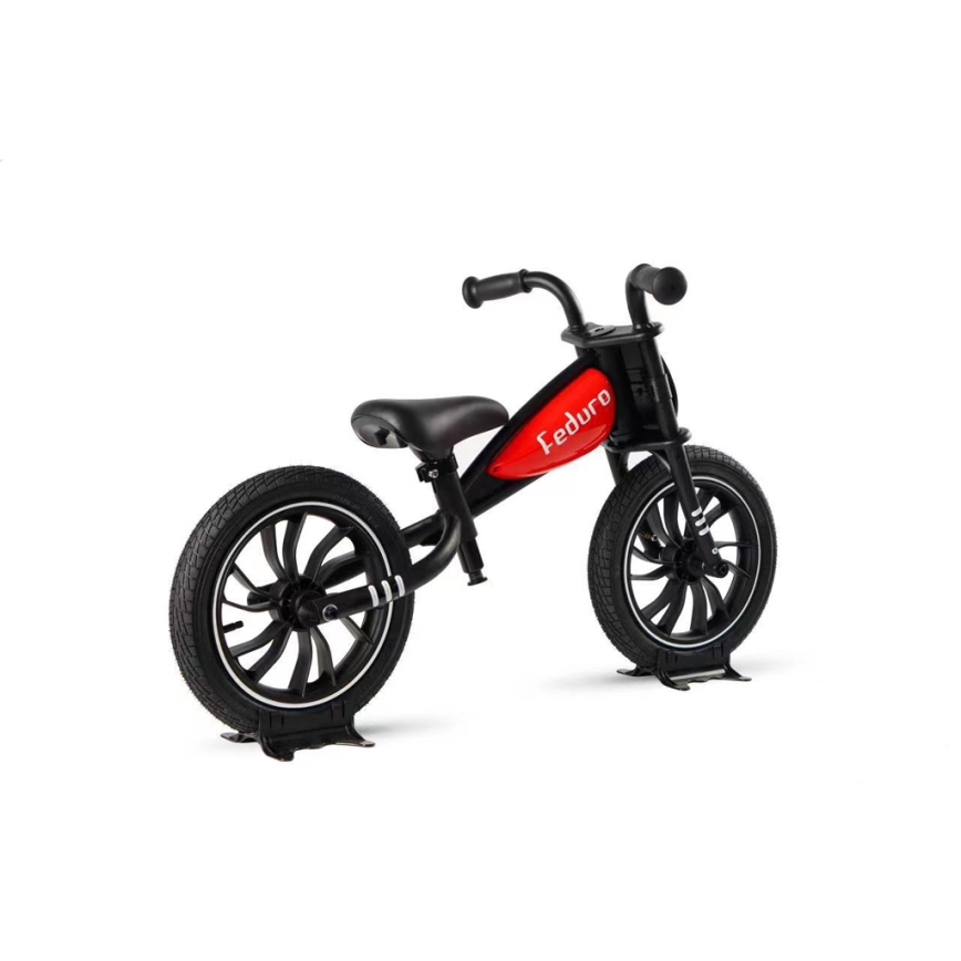 QPlay - Bicicleta de empuje FEDURO negro/rojo