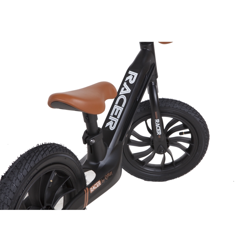 QPlay - Bicicleta de empuje RACER AIR negro/marrón