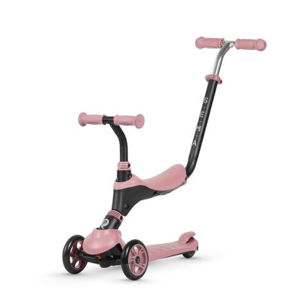 QPlay - Patinete infantil 4 en 1 SEMA rosa