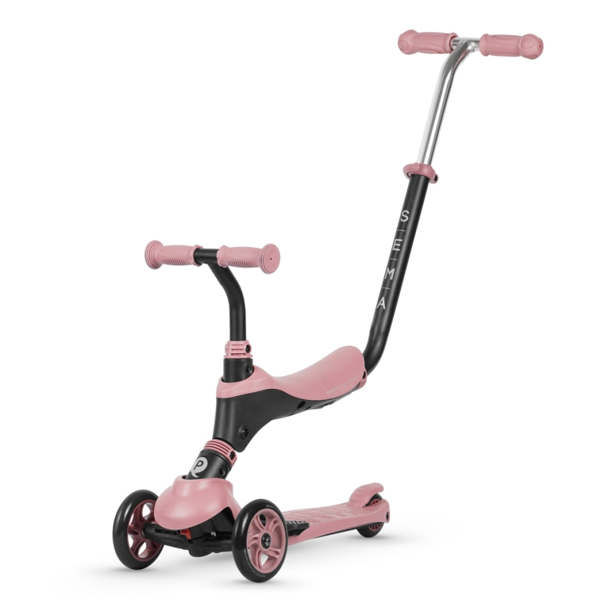 QPlay - Patinete infantil 4 en 1 SEMA rosa