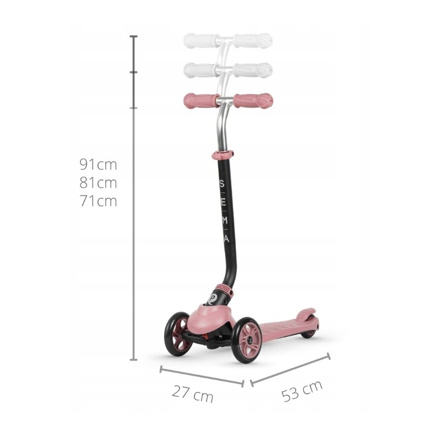 QPlay - Patinete infantil 4 en 1 SEMA rosa
