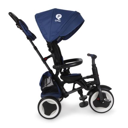 QPlay - Triciclo infantil 3 en 1 RITO EVA PLUS azul