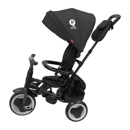 QPlay - Triciclo infantil 3 en 1 RITO EVA PLUS negro