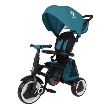 QPlay - Triciclo infantil 3 en 1 RITO EVA PLUS turquesa