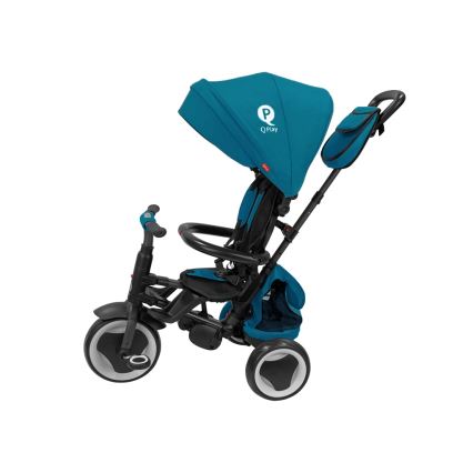 QPlay - Triciclo infantil 3 en 1 RITO EVA PLUS turquesa