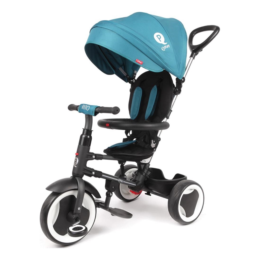QPlay - Triciclo infantil 3en1 RITO EVO turquesa