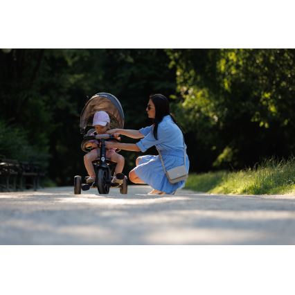 QPlay - Triciclo infantil 3en1 RITO STAR gris claro