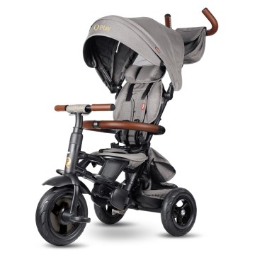 QPlay - Triciclo infantil 6 en 1 RITO DELUXE gris